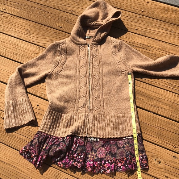 J Crew Upcycled Zip Up Wool Sweater Sz S/M - Picture 7 of 8